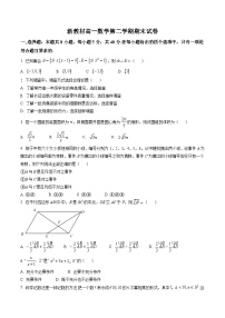 新教材高一数学第二学期期末试卷十一（原卷版+教师版）