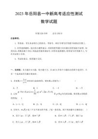 2023届湖南省岳阳市岳阳县一中高三下学期5月新高考适应性测试数学试题（PDF版）
