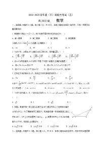 四川省成都列五中学2022-2023学年高一下学期阶段性考试（三）数学试题及答案
