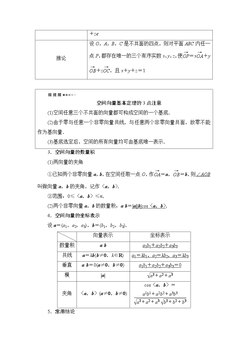 高考数学一轮复习第6章第5节空间向量及其运算学案02