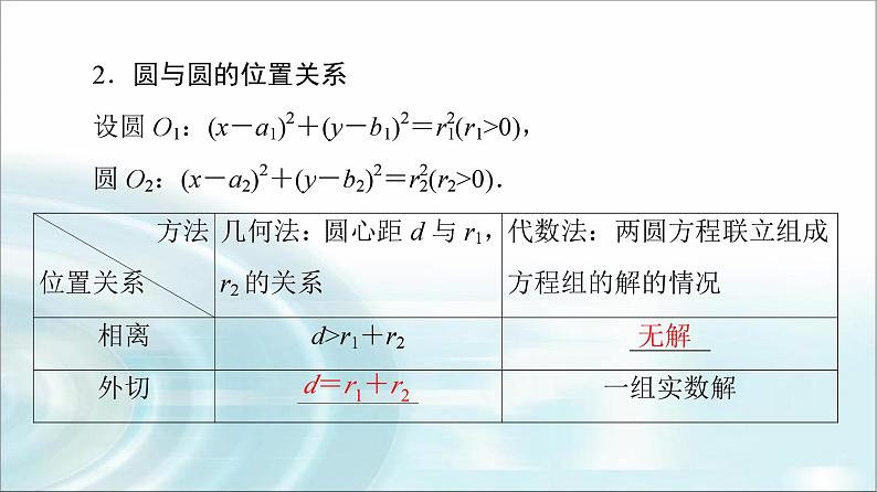 高考数学一轮复习第8章第4节直线与圆、圆与圆的位置关系课件07