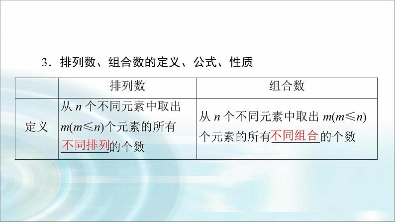 高考数学一轮复习第10章第1节两个计数原理、排列与组合课件第7页
