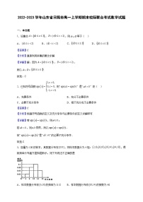2022-2023学年山东省日照市高一上学期期末校际联合考试数学试题（解析版）