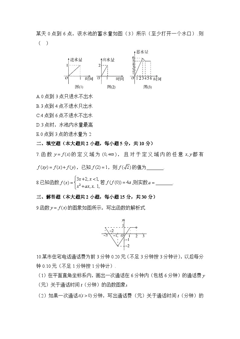 高中数学必修第一册人教A版（2019）3.1.2《函数的表示法》提升训练（含解析）第2页