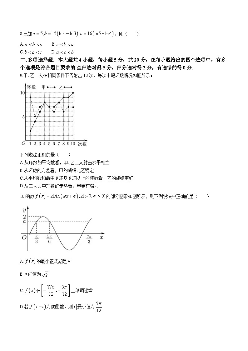 辽宁省锦州市2023届高三质量监测数学试题（最后一模）(无答案)02