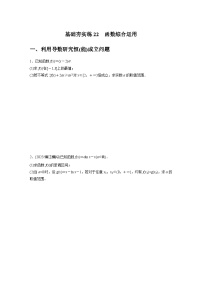 2024届高三数学一轮复习基础夯实练22：函数综合运用