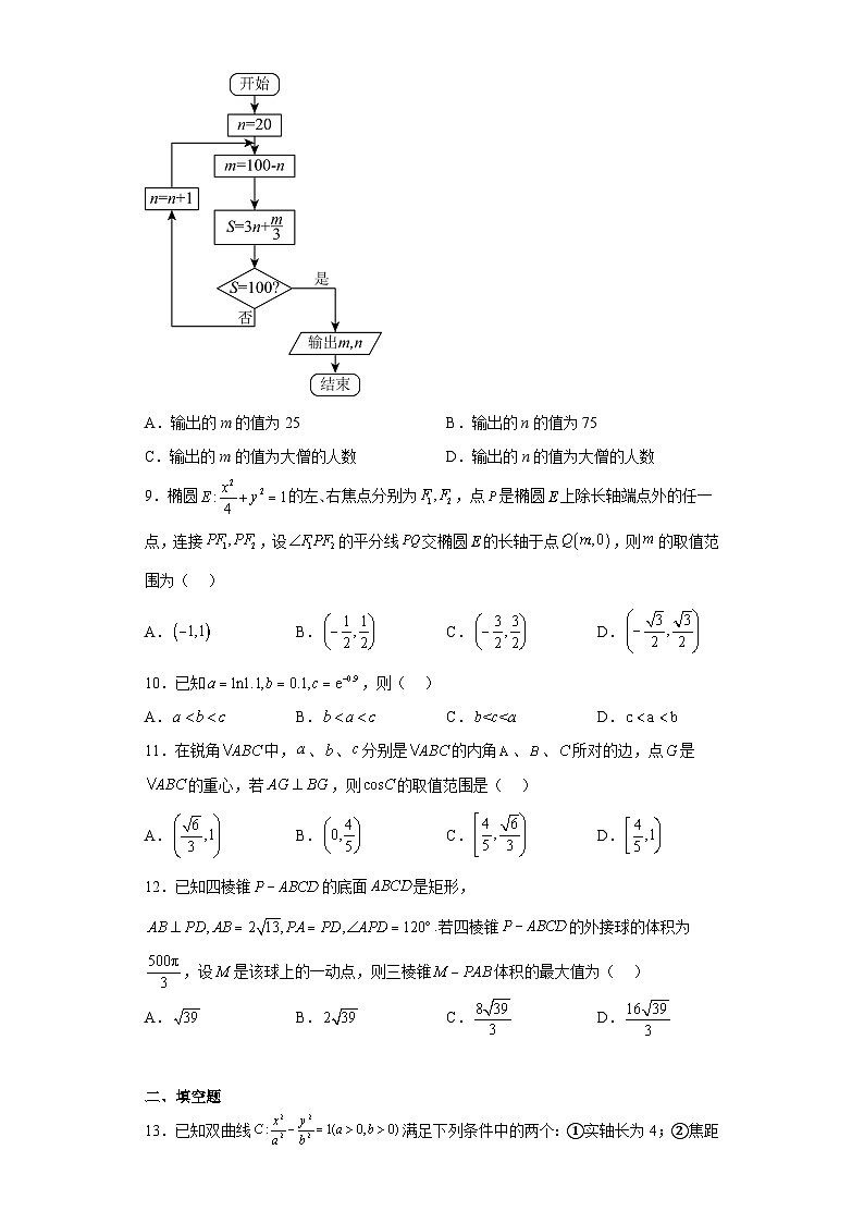 河南省TOP二十名校2023届高三猜题大联考（二）数学（理科）试题（含解析）第2页