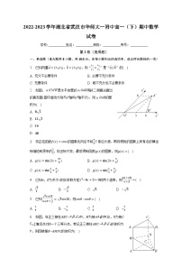 2022-2023学年湖北省武汉市华师大一附中高一（下）期中数学试卷（含解析）