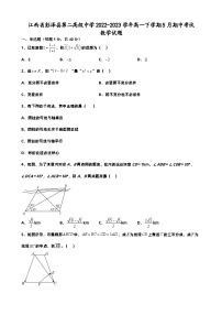 江西省彭泽县第二高级中学2022-2023学年高一下学期5月期中考试数学试题及答案