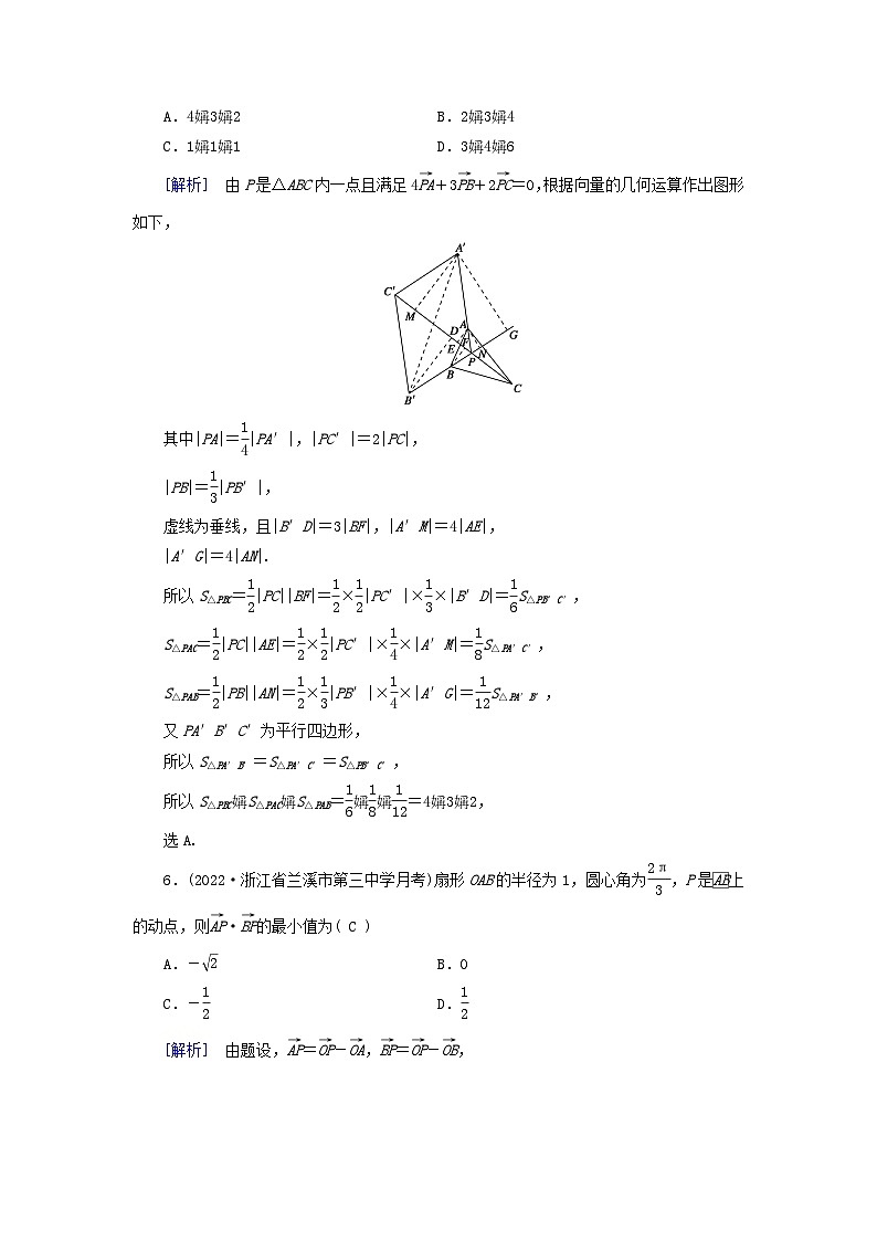新教材适用2024版高考数学一轮总复习练案32第五章平面向量与复数第四讲平面向量的综合应用第2页