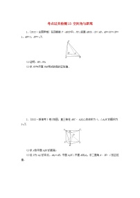 2024版新教材高考数学复习特训卷考点过关检测13空间角与距离