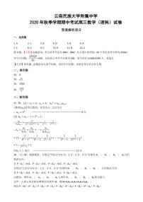 云南民族大学附属中学2021届高三上学期期中考试数学（理）试题 PDF版含答案(1)