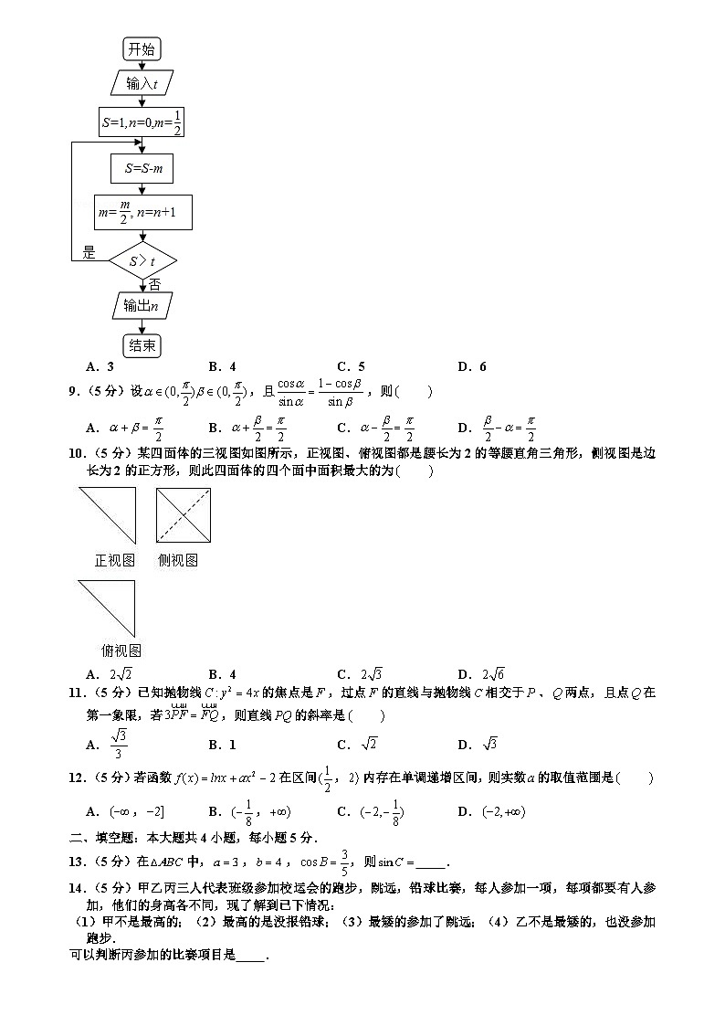 205.2017年黑龙江省大庆实验中学高考数学模拟试卷（文科）（6）第2页