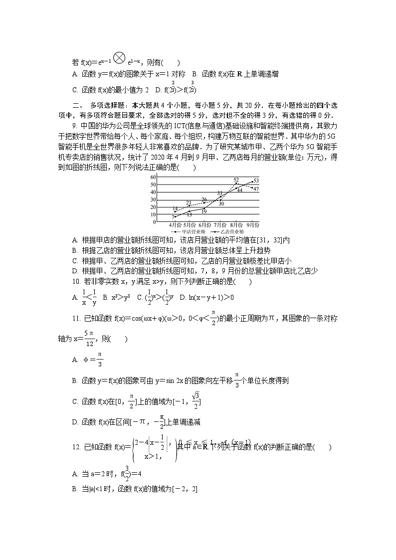2021届山东省潍坊市高三上学期期中考试 数学02