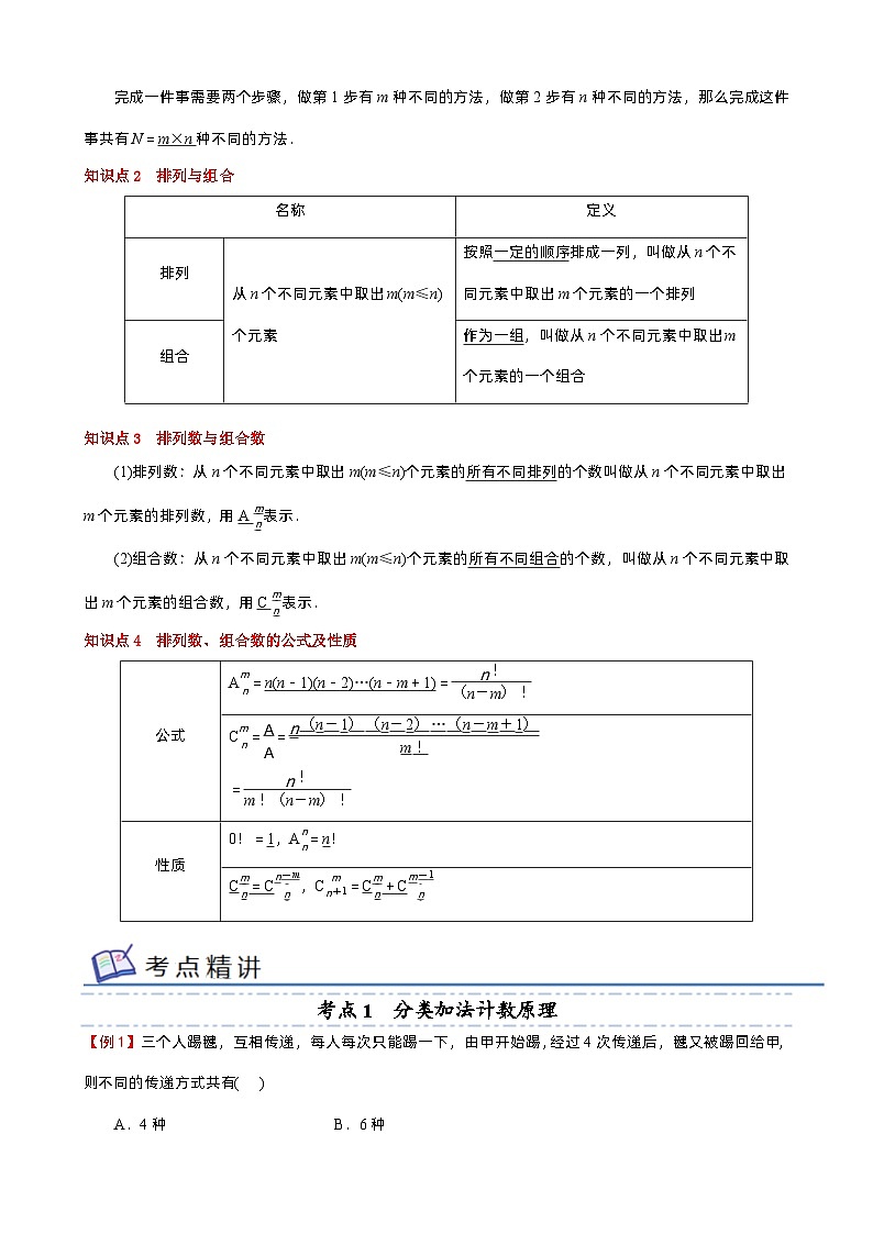 专题03 计数原理、排列、组合——2022-2023学年高二数学下学期期末知识点精讲+训练学案+期末模拟卷（苏教版2019选择性必修第二册）02