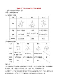 专题05 立体几何初步（知识点清单）——高一数学下学期期末专项复习学案+期末模拟卷（人教B版2019）