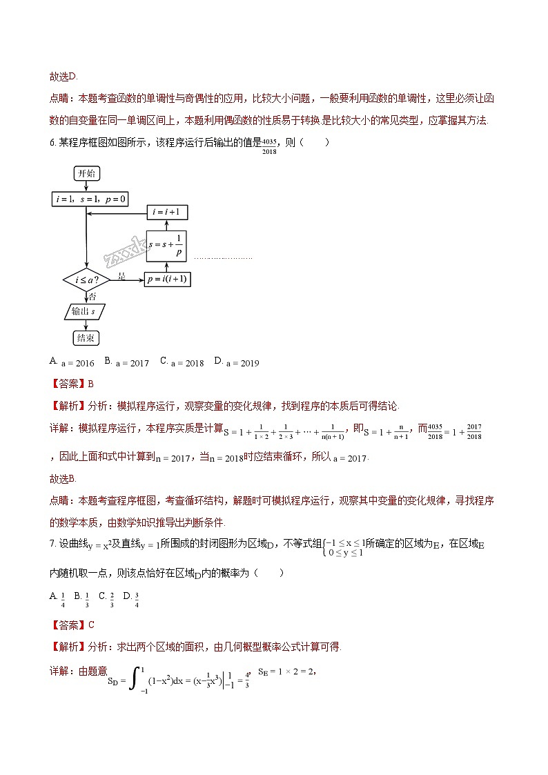 精品解析：【全国百强校】重庆市西南大学附中高2018级第四次月考理数试卷（解析版）第3页
