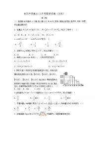四川阆中东风中学2021届高三11月月考数学（文）试卷 Word版含答案
