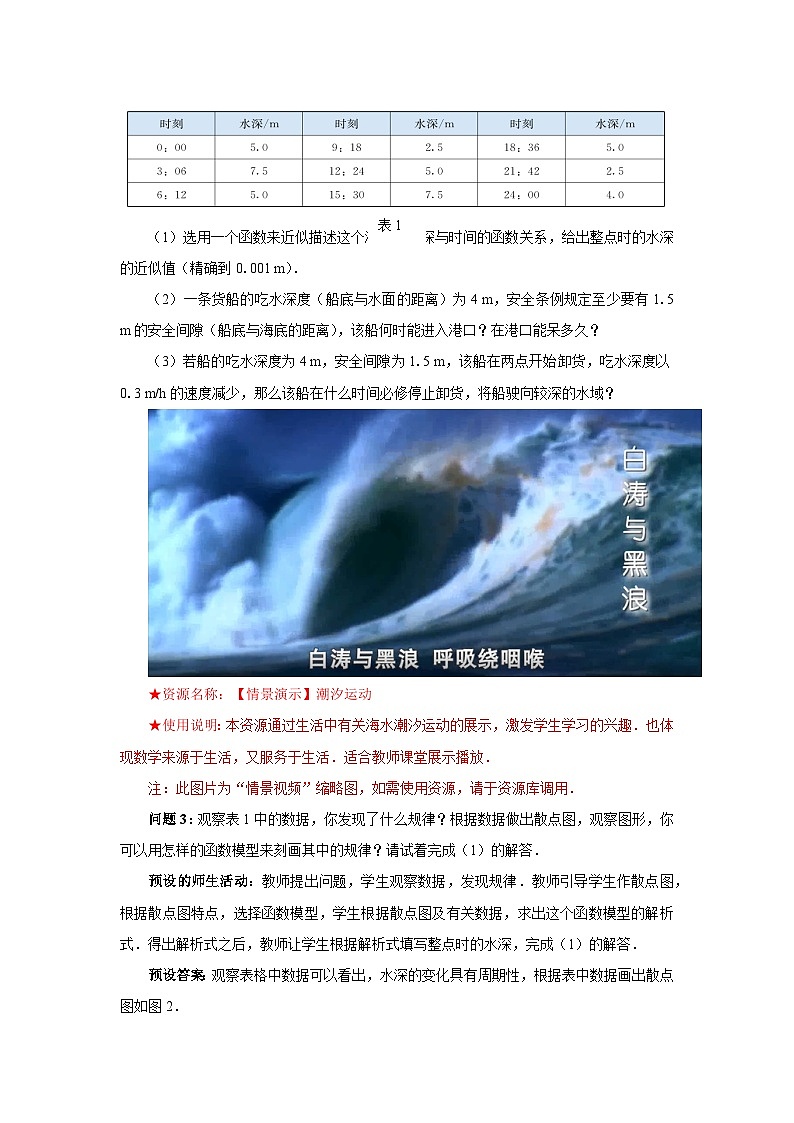 《三角函数的应用（第二课时）》示范公开课教学设计【高中数学人教版】03