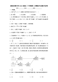 湖南省郴州市2023届高三下学期第三次模拟考试数学试卷（含解析）