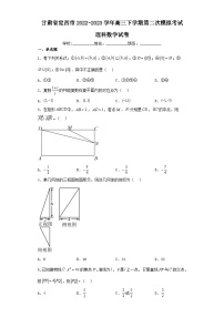 甘肃省定西市2022-2023学年高三下学期第二次模拟考试理科数学试卷（含解析）