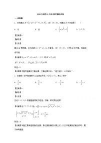 湖南省株洲市第二中学2020届高三下学期4月模拟考试数学试题 Word版含解析