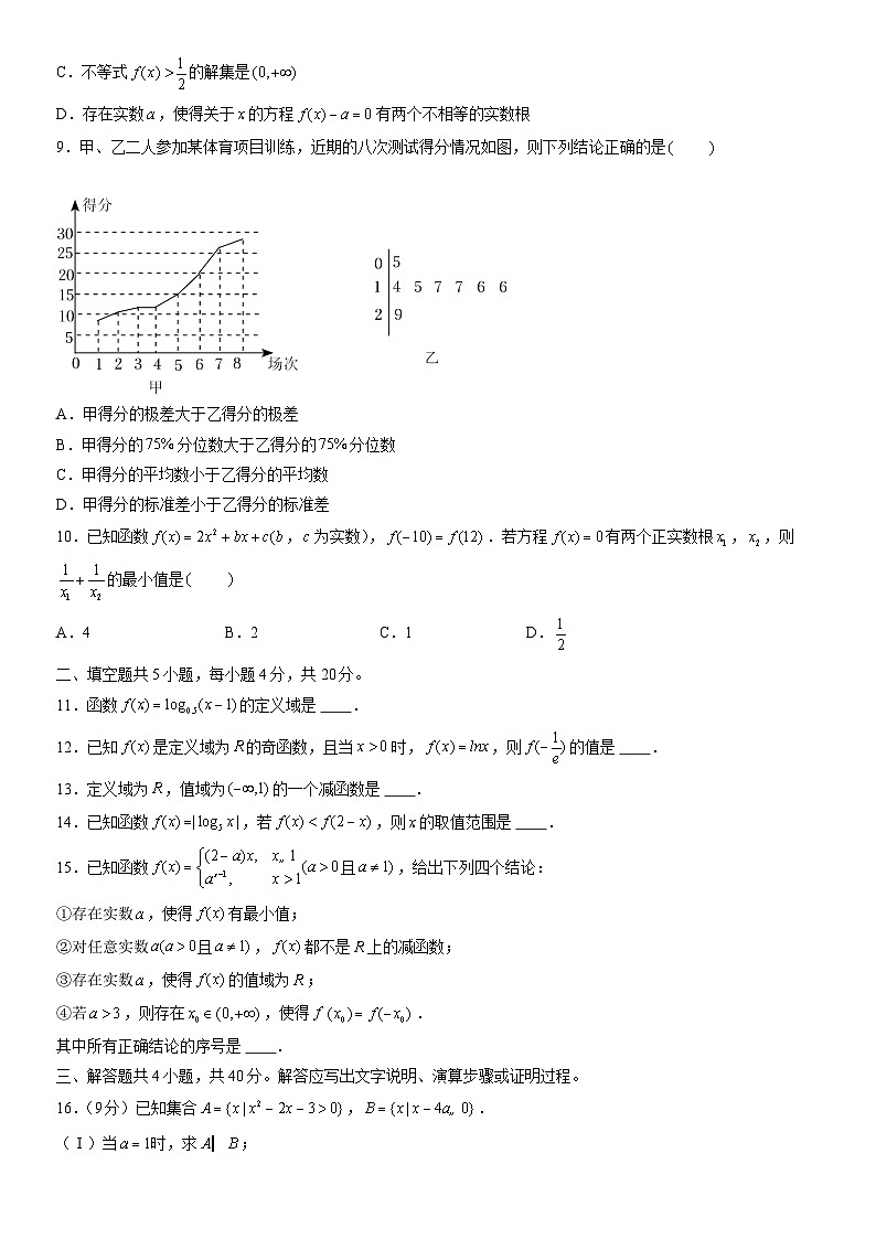 2022北京海淀高一（上）期末数学（教师版）第2页