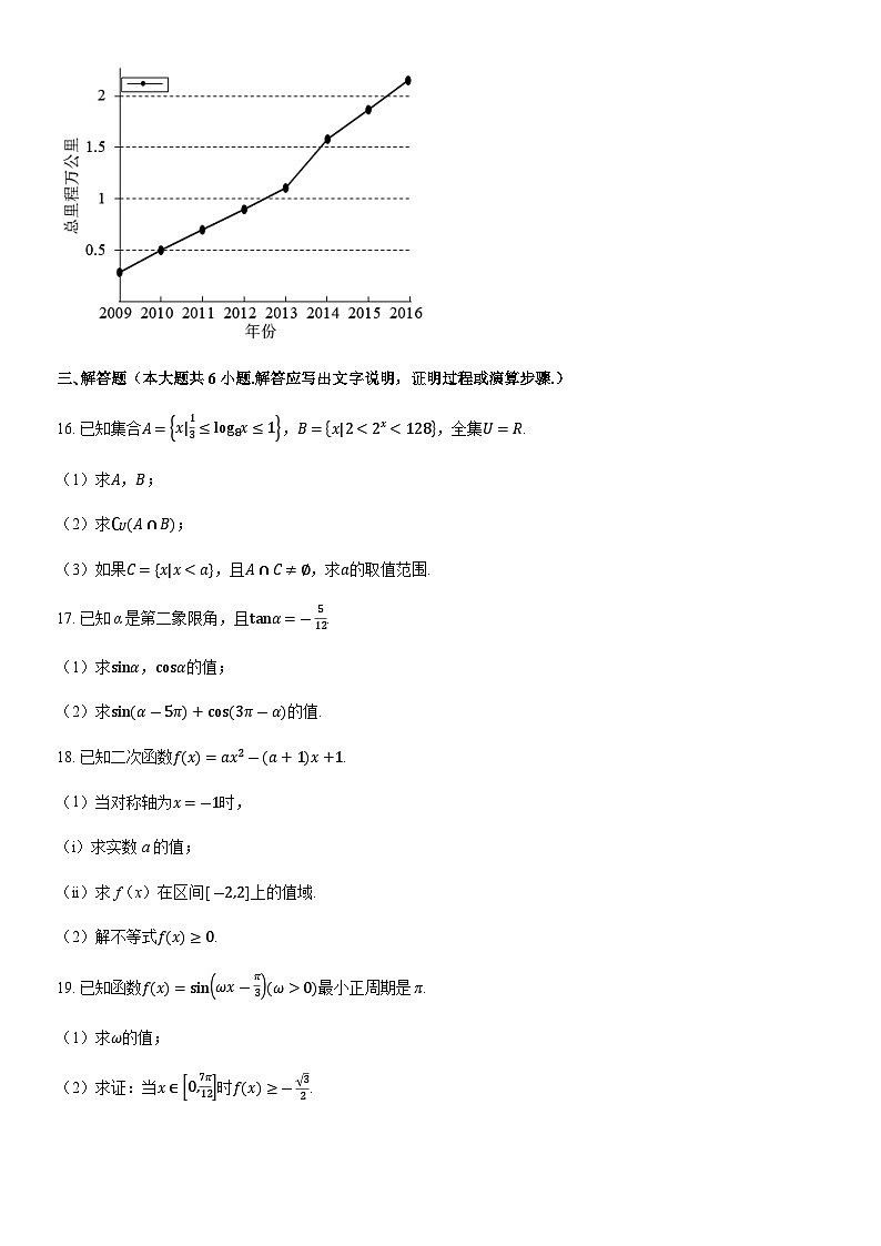 2022北京平谷高一（上）期末数学（教师版） 试卷03