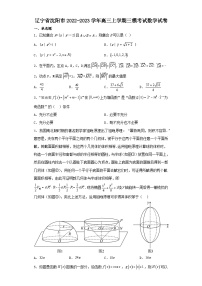 辽宁省沈阳市2022-2023学年高三上学期三模考试数学试卷（含解析）