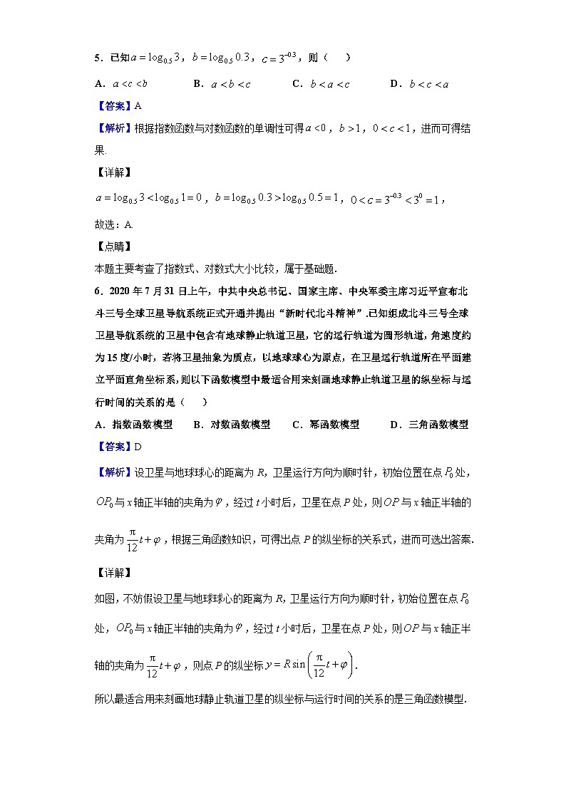 2021届福建省泉州市高三毕业班质量检测数学试题（解析版）03