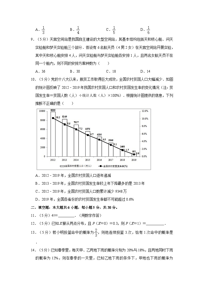 2022-2023学年北京市房山区高二（下）期中数学试卷及答案02