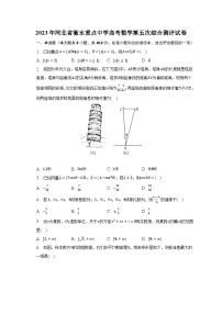 2023年河北省衡水重点中学高考数学第五次综合测评试卷-普通用卷
