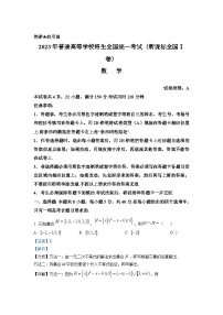2023年新课标全国Ⅰ卷数学高考真题（解析版）
