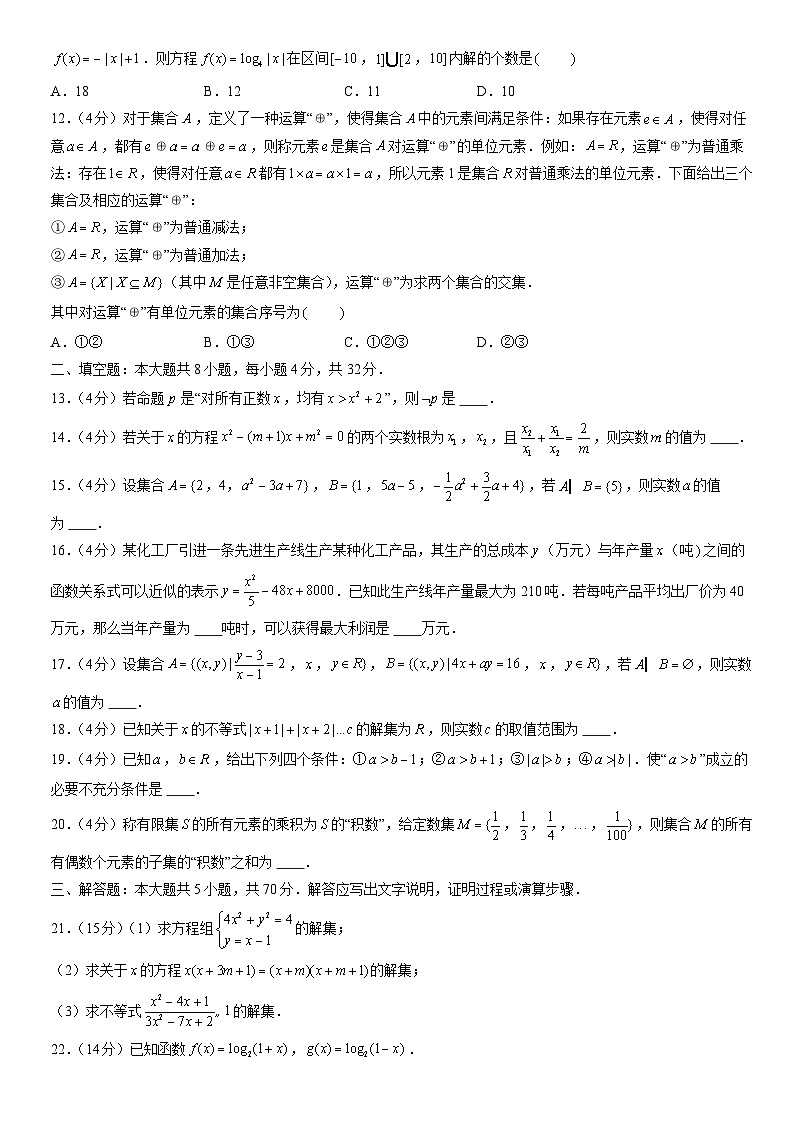 2021北京八中高一（上）期中数学（教师版）第2页