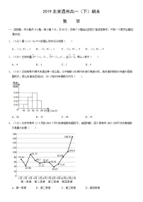 2019北京通州高一（下）期末数学（教师版）