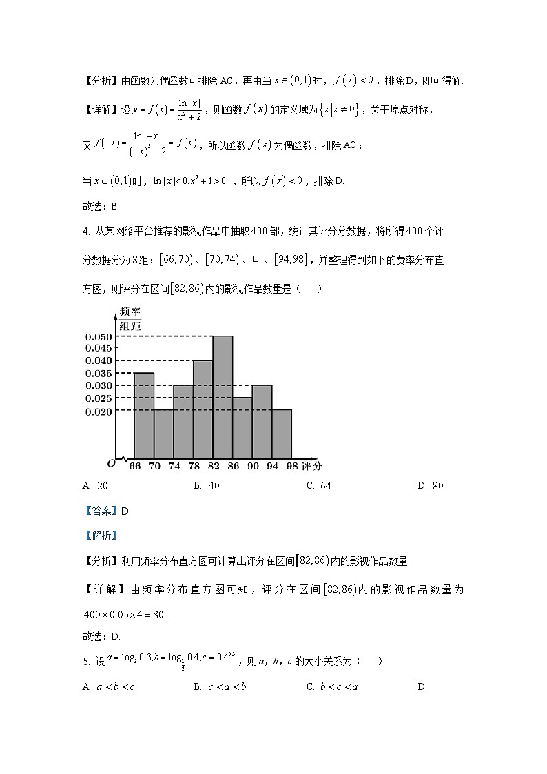 2021年天津市高考数学试卷（解析版）03