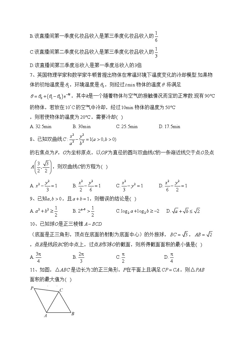 四川省内江市第六中学2023届高三高考模拟热身训练（一）数学（文）试卷(含答案)02