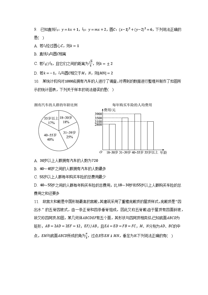 2023年湖南省普通高中高考数学考前模拟试卷第2页