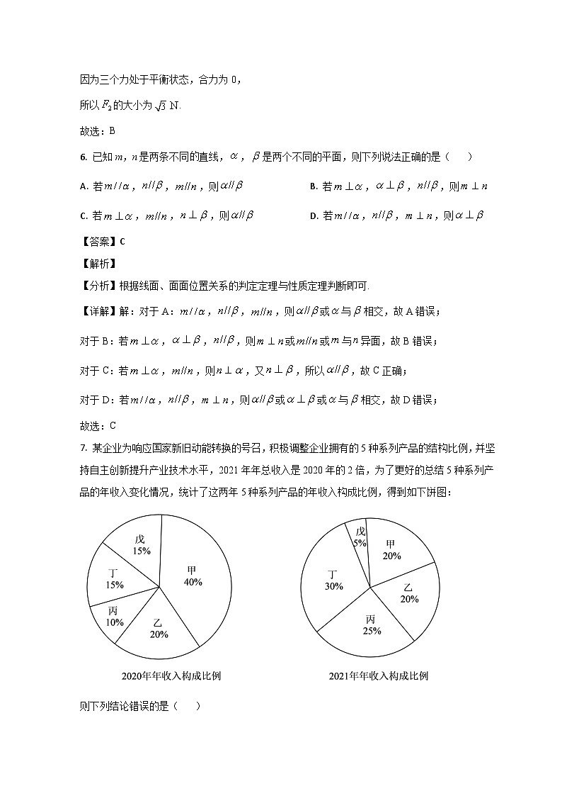 山东省聊城市2021-2022学年高一数学下学期期末考试试题（Word版附解析）第3页