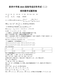 2023四川省射洪中学高高考适应性考试（二）数学（理）含答案
