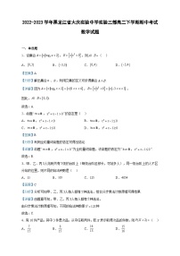 2022-2023学年黑龙江省大庆实验中学实验三部高二下学期期中考试数学试题含解析