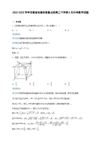 2022-2023学年甘肃省张掖市某重点校高二下学期5月月考数学试题含解析