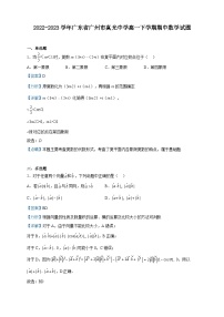 2022-2023学年广东省广州市真光中学高一下学期期中数学试题含解析