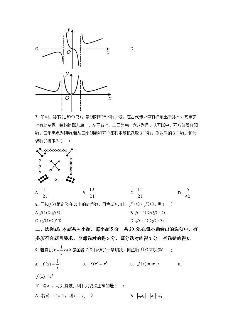 江苏省淮安市2020-2021学年高二下学期期末数学试题（学生版）02