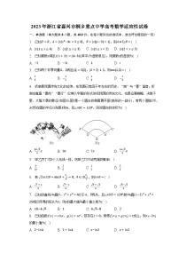 2023年浙江省嘉兴市桐乡重点中学高考数学适应性试卷（含解析）