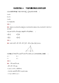 人教版高考数学一轮复习考点规范练30平面向量的概念及线性运算含答案