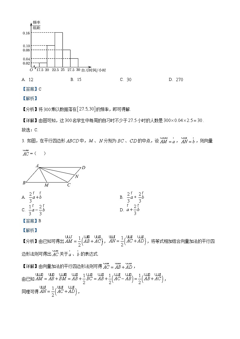 陕西省渭南市韩城市2021-2022学年高一下学期期末数学试题含解析第2页