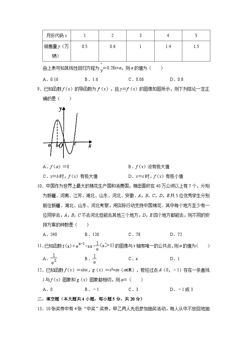 陕西省咸阳市2020-2021学年高二下学期期末教学质量检测 数学（理）试题02