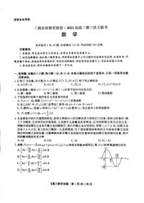 三湘名校教育联盟2021届高三第三次大联考   数学