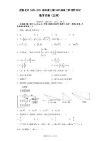 成都七中21届高三文科数学10月阶段性考试试卷